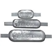 Tecnoseal Ânodo Oval Com Correia Para Sealine Aço Inoxidável 1kg