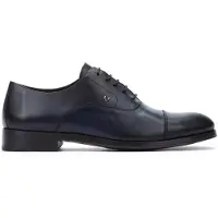 Martinelli para homem. 1492-2631Z Sapato em pele Empire 1492 azul-marinho (42), Couro, Plano, 1 a 3cm, Cordão, Sapatos de Festa, Clássico