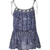 KOROSHI Top navy / genciana / azul claro