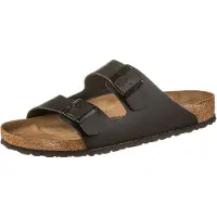 Birkenstock unisex. 51791 Sandálias Arizona Birko-Flor (Ajuste Regular) preto (43), Plano, Nenhum, Casual