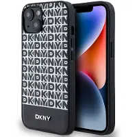 DKNY Capa De Telefone Pu Leather Repeat Pattern Bottom Stripe Magsafe Iphone 14