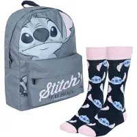 Cerda Stitch Conjunto De Design De Mochila Casual E Rosto Com Meias Stitch 16l