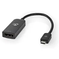 Nedis Ccgb64353bk02 Adaptador Usb-c Para Displayport F Usb 3.2 Gen 1 8k Niquelado 0.2 M 30hz
