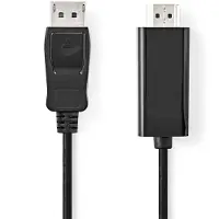 Nedis Cabo Displayport Ccgb37100bk30 Dp M-hdmi Conector 4k Niquelado 3 M 30hz