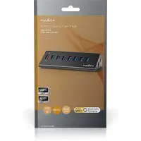 Nedis Uhubup3810bk Hub Usb Micro-b F-usb-a F 8 Portas Qc3.0/usb 3.2 Gen 1 Alimentado 5gbps