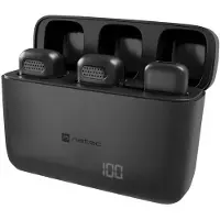 Natec Microfone Sem Fio Para Câmera 2x Hopper Usb C