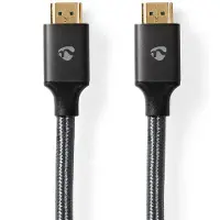 Nedis Cvtb34000gy100 Cabo Hdmi De Alta Velocidade Via Ethernet Hdmi-hdmi 4k Arc 18 Gbps Algodão 10 M 60hz