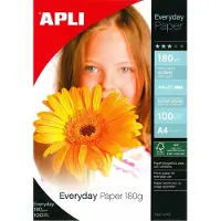 APLI Papel fotográfico brilhante | A4 180 g 100 folhas