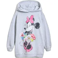 Desigual , Vestido moletom Minnie Mouse, AlgodÃO, Preto, 13/14