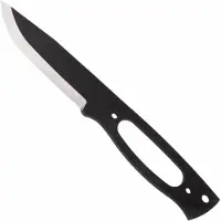 Nordic Knife Design Forester 100 CB 5001, Black 1095 Carbon Steel, Curly Birch, Brass Hardware, faca fixa, kit de construção