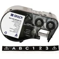 Brady M4C-500-595-BK-WT etiquetas de vinil branco sobre preto 12,70 mm x 7,62 m