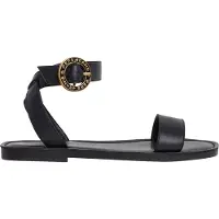 Pepe Jeans para mulher. PLS90700 Sandálias Kat em pele com logótipo preto (37), Couro, Plano, Fivela, Casual