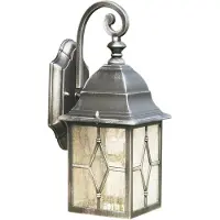 Searchlight Candeeiro de parede para exterior Genoa com vidro de chumbo, IP23