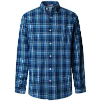 Pepe Jeans para homem. PM3090823 Camisa azul Corwin (XL), Casual, Algodão, Manga comprida