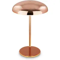 Briloner Candeeiro de mesa LED recarregável Brilo unplugged Caxa, cor cobre
