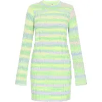 Mymo Vestido de malha amarelo / cinzento / verde
