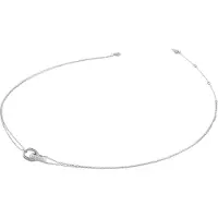 GUESS JSBN04550JWRHT/U Collana Doppia Argento con Zirconi Cubici — Collana