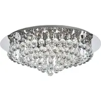 Searchlight Candeeiro de teto Hanna esferas de cristal de vidro cromado 55cm