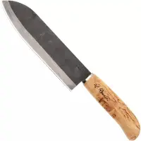 Roselli Japanese Chef Knife R710 Carbon Steel, Curly Birch, santoku, 17,5 cm