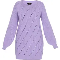 Faina Vestido de malha lavanda