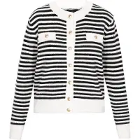 Dreimaster Klassik Casaco de malha preto / branco