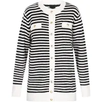 Dreimaster Klassik Casaco de malha preto / branco