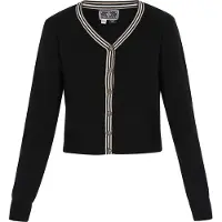 Dreimaster Maritim Casaco de malha creme / preto / branco