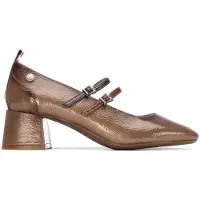 Xti para mulher. 14425501-BEIGE Sapatos 144255 castanhos (37), Marrom, 3 a 5cm, Fivela, Casual, Sapatos de Festa, Clássico, Charão