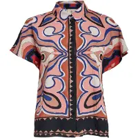 Peppercorn Blusa 'Hanny' azul / rosa / preto / branco