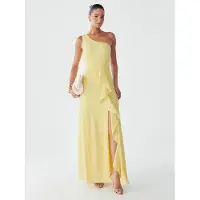 BWLDR Vestido de festa 'CATIA' amarelo pastel
