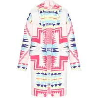 IZIA Casaco de malha azul claro / azul escuro / rosa néon / offwhite