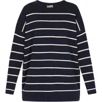Dreimaster Pullover 'Vintage' azul escuro / branco