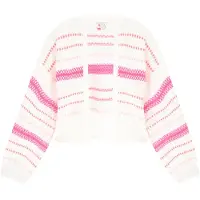IZIA Casaco de malha rosa / offwhite