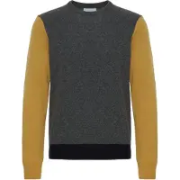 Casual Friday Pullover 'Karl' mostarda / acinzentado