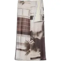 Desigual , Saia reta de tule, PoliÉSter, Branco, L