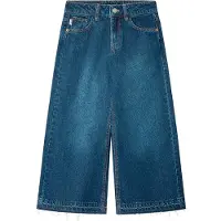Pepe Jeans para menina. PG20000056F0 Calças de ganga de corte largo azuis (8Años= 128cm), Azul, Casual, Algodão, Denim, moda infantil