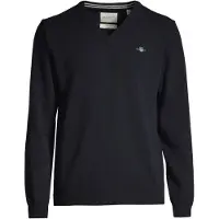 Gant para homem. 87212 Camisola com decote em V azul-marinho (3XL), Casual, Lã, Manga comprida
