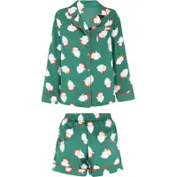 Mymo Calções de pijama nude / esmeralda / vermelho / branco