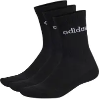 Adidas Meias de desporto 'Linear Crew Cushioned 3 Pairs' preto / branco