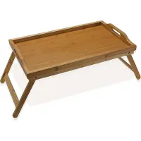 Versa Tabuleiro De Cama Dobrável De Madeira De Bambu 30x23x50 Cm