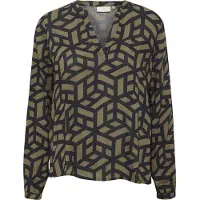 Kaffe Blusa 'KAJalie' cáqui / preto