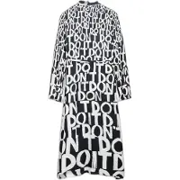 Desigual , Vestido midi com lettering, Viscose, Preto, XS