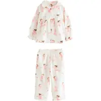 Next Pijama castanho / cor-de-rosa / rosé / branco natural