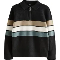Next Pullover bege escuro / azul ciano / preto / branco