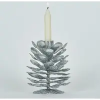 Bizzotto Decorações festivas P.CANDELA 1P PINEAL ARGENTO H10 - Prata - Único