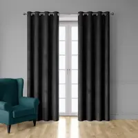 DecoByZorlu Cortinados Leeds - Preto - 140x250 cm