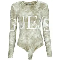 GUESS Bodies LS LOGO mulheres - Cáqui - EU M