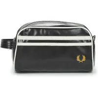 Fred perry para homem. L8298 Necessaire de poliéster revestido preto (OSFA), Casual, Polister Reciclado