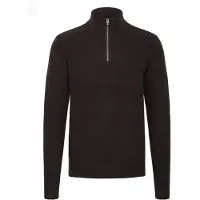 Casual Friday Pullover ' CFHEINE halfzip ' preto