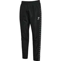 Hummel Calças de desporto preto / branco
